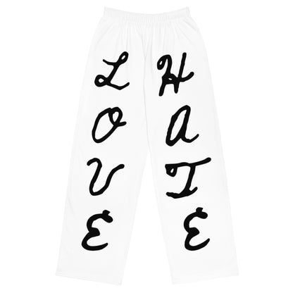 <LOVE + HATE> Jersey Sweats - White