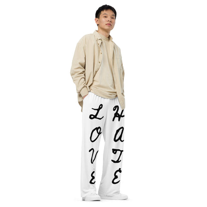 <LOVE + HATE> Jersey Sweats - White