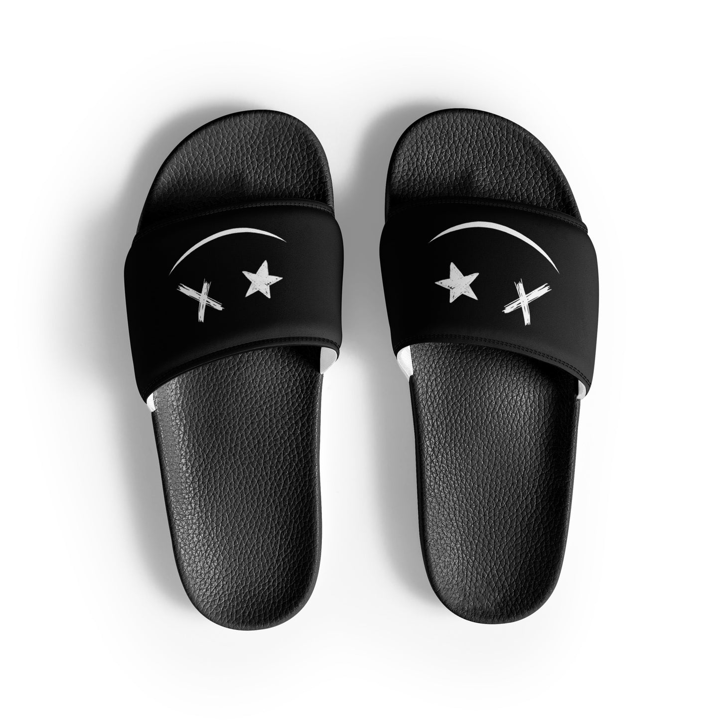 <BE HAPPY> King Slides - Black