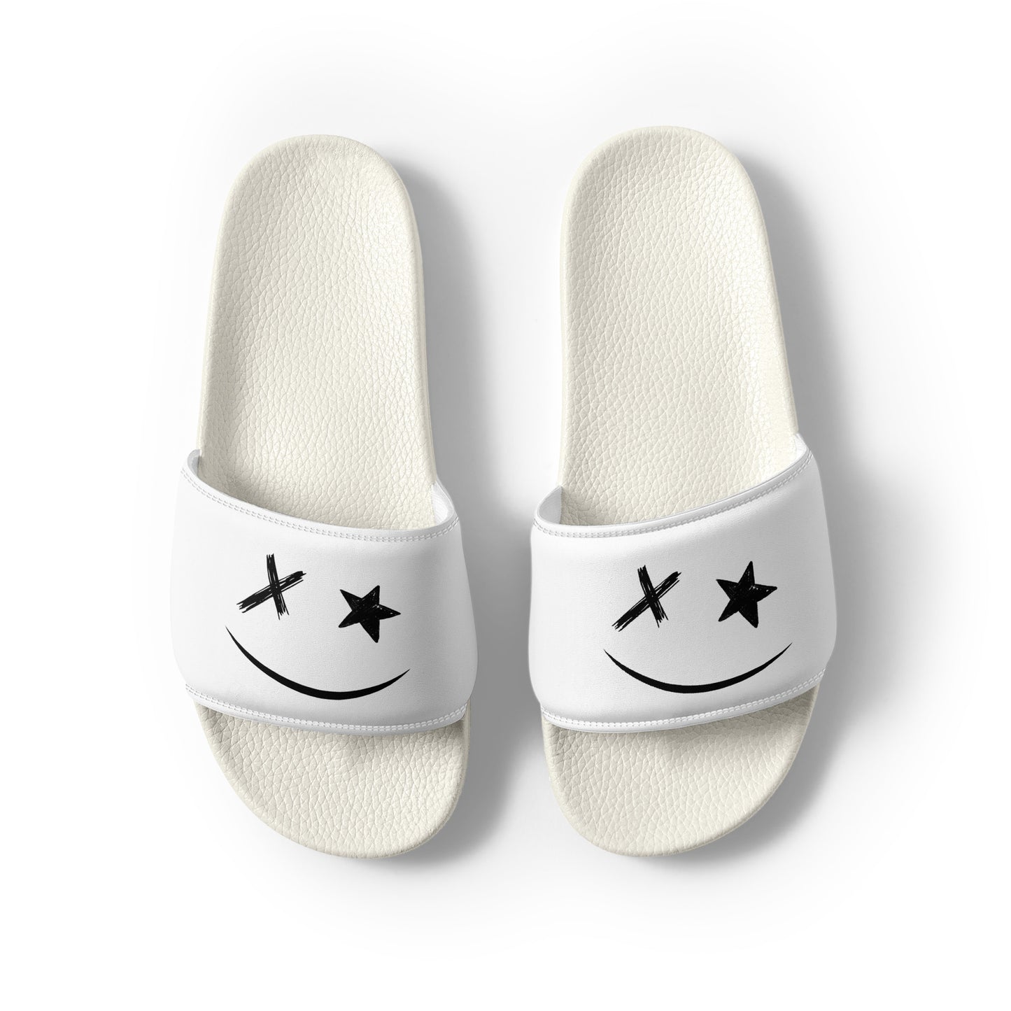 <BE HAPPY> King Slides - White