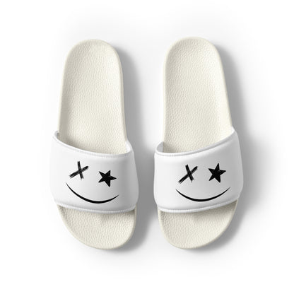 <BE HAPPY> King Slides - White