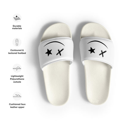 <BE HAPPY> King Slides - White