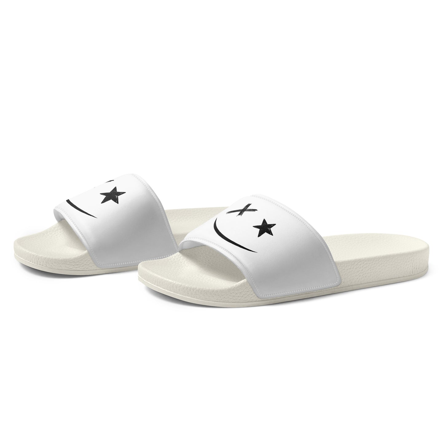 <BE HAPPY> King Slides - White