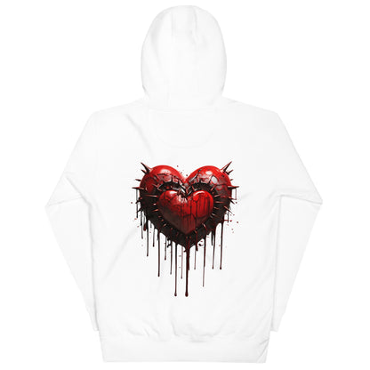 <LOVE + HATE> Divine Pullover Hoodie - White